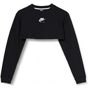 Maglietta Nike Air Top NSW a manica lunga, nero, L (Donna)