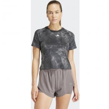 Adidas Damen T-Shirt AOP Flower grau S