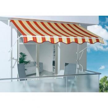 Spettmann Klemmmarkise „Line“ – 200 × 150 cm, Polyester, Rot/Beige/Gelb