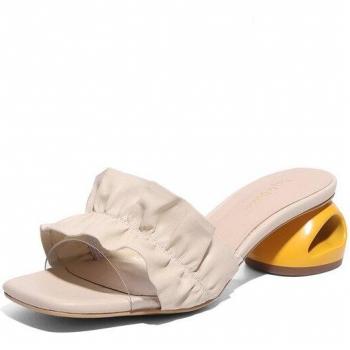 FEDONAS Summer Heeled Slippers for Women