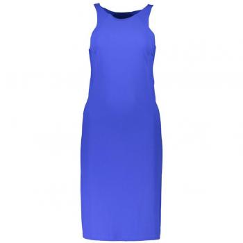 Patrizia Pepe Blue Short Dress with Logo Detail