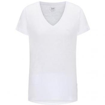Lee T‑Shirt Brillant Blanc M Femme