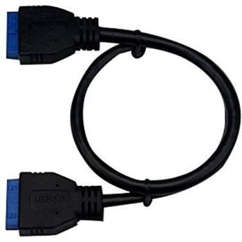 Câble de recharge rapide USB A vers USB A 0,4 mètres Noir