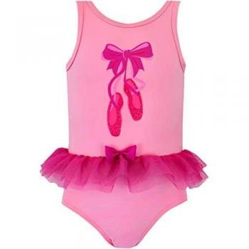 Harry Bear Ballerina Themed Swimsuit in Pink for Girls (Age 5-6 Years)