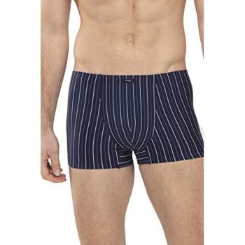 Mey Täby Herren Shorty gestreift Weiß/Marine