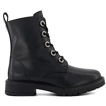 Dune London Womens Ladies Diamante-Trim Casual Lace-Up Boots Precious