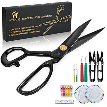 Professional Dressmaking Cutters – 9″ (23 cm) Heavy‑Duty Scissors with Sharp Steel Blades and Cushioned Grip – Designed for Fabrics, Leather, Clothing