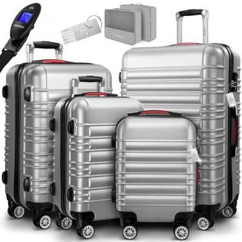 Bagage Trolley rigide Argent S/M/L/XL roues 360°