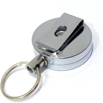 Elastic Metal Belt Clip for Keys and Lanyards