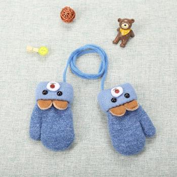 Gants en velours pour bébés avec motif dessin animé, 0-3 ans