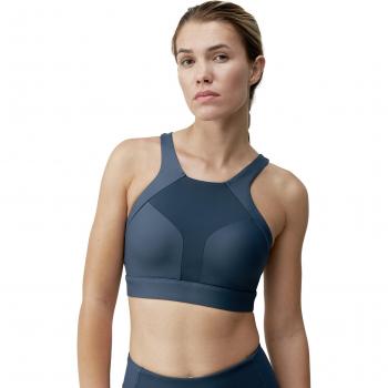 Top Deportivo Luana Soporte Medio-Alto Azul L Mujer Born Living Yoga