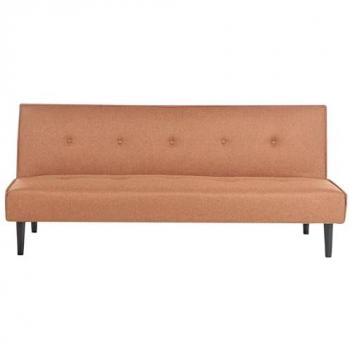 Golden Brown Visby 3-Seater Retro Sofa Bed with Buttoned Backrest
