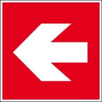 Panneau de sortie incendie Eichner Indication gauche 20 x 20 cm Alu