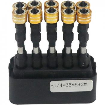 10PCS Hexagonal Shank Screwdriver Bit Set with Magnetic Coil