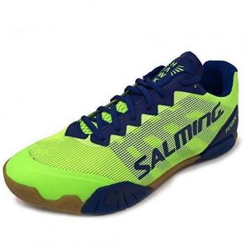 Salming Hawk Hallenschuhset – Neon Grün und Blau, Größe 40.5 Euro