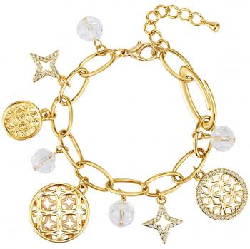Lulu & Jane Sternen-Statement‑Armband – Gelbvergoldet mit Swarovski® Kristallen