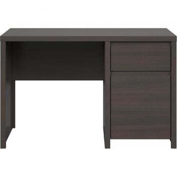 Meuble de bureau 1 porte 1 tiroir stratifié brun clair
