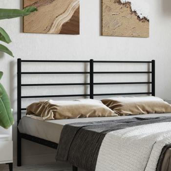 Vidaxl Metal Bed Headboard Black 160 cm