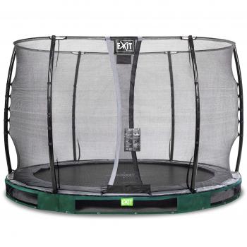 EXIT Elegant Trampoline 305 cm – Rund, Economy-Sicherheitsnetz, Grün