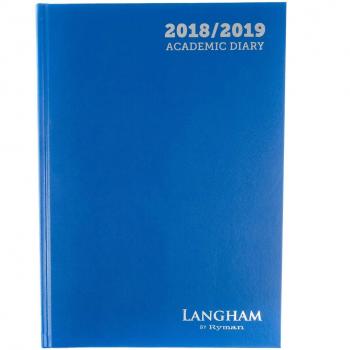 Mid‑Year Calendar by Langham – 2018/19 (Blue)