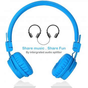 Termichy Kabelgebundene Kinderkopfhörer faltbar On-Ear Hifi Stereo Headset mit Inline-Steuerung Abnehmbares 3,5mm Klinkenkabel