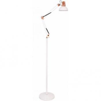 Fabrilamp Flexo de Pie Articulable Rutilo, medidas 180x28x28 cm, color Blanco/Cobre con