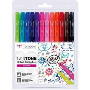 Tombow Doppelfasermaler TwinTone, 12er Set