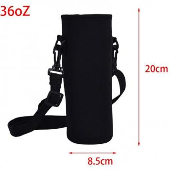 Support isolant pour bouteille d'eau néoprène noir