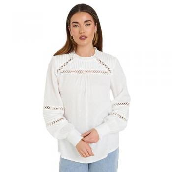 White Tall Long Sleeve Blouse – Women's 14