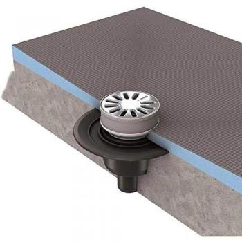 Écoulement vertical Wedi Fundo grille ronde inox