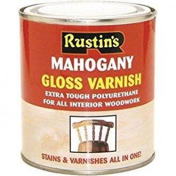 Rustins Polyurethane Varnish Gloss Mahogany 500ml