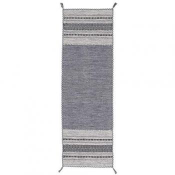 Carpetfine Läufer »Kelim Azizi«, rechteckig, 5 mm Höhe, Baumwolle, Wendeteppich mit Fransen, Wohnzimmer