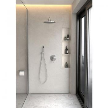 Kit Douche Pluie Luxe – Design Nickel Brossé