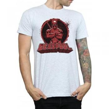 Deadpool Uomo Camicia a Manica Lunga Logo Braccia Incrociate