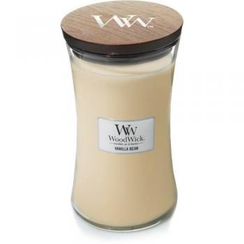 WoodWick Vanilla Bean Large Hourglass Candle (609.5 g, up to 130 hours burning time)