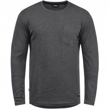 !Solid Bobo Herren Langarmshirt, Rundhalskragen, Größe XXL, Farbe: Dunkelgrau Melange