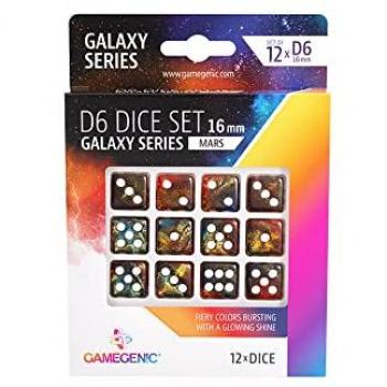 Dés D6 16 mm Gamegenic Galaxy Mars (12 pcs)