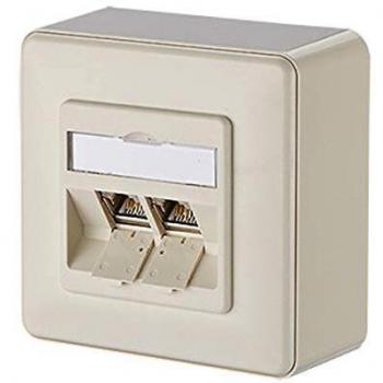 RJ45 Doble Conector Blanco BTR E‑Dat 8/8