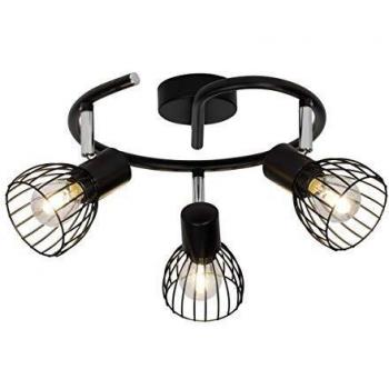 BRILLIANT lampe Blacky Spot Spiral 3flg noir, adaptée aux lampes à suspension