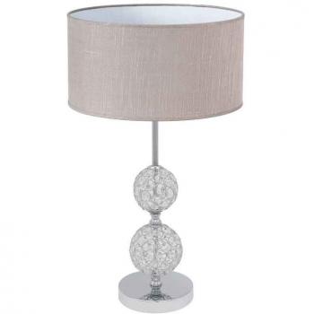 Fabrilamp Beatia 1xe27 Lampadaire en gris chromé, abat‑jour 35 cm