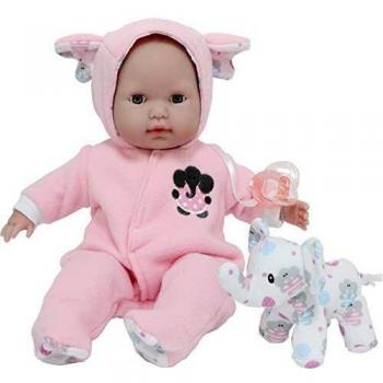 Muñeca Bebé Rosa con Elefante