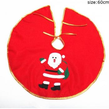 Falda de árbol de Navidad con aplique y borde dorado 60cm