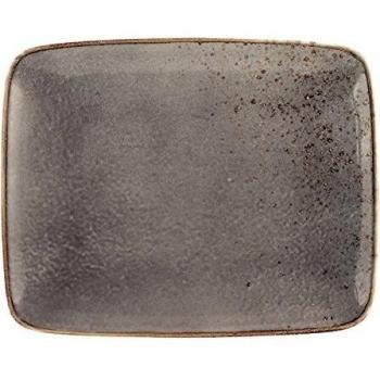 Set 6 Piatti Stoneware Reactive 29x23 grigio