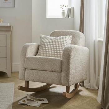 CuddleCo Etta Rocking Nursing Chair, Ivory Boucle