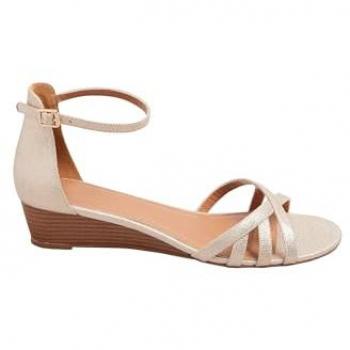 Long Tall Sally Gold Wedge Sandals for Women, Size 8