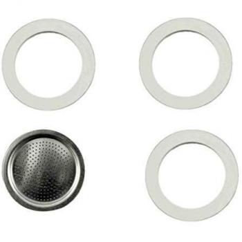 Bialetti 2-Cup Replacement Gaskets and Filter