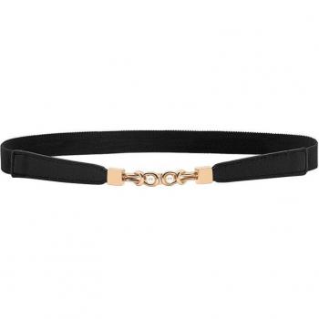 Elegant Women's Thin Belt with Pearl Buckle