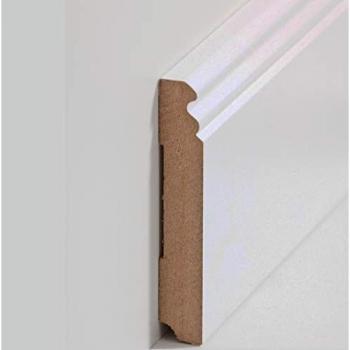Sockelleiste Berlin MDF 19 x 115 mm Weiß profiliert 2500 mm
