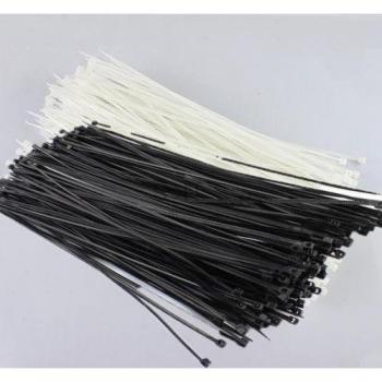 8 UV Resistant Nylon Zip Ties, Black, 500 Count, 40 lbs