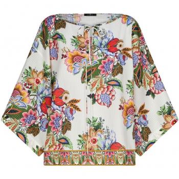 WRJA001899SAE93X0800: Etro Women's Cotton And Silk Blend Top in White